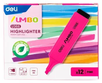 Текстовыделитель Deli EU366-PK Jumbo скошенный пиш. наконечник 1-5мм розовый - фото 8
