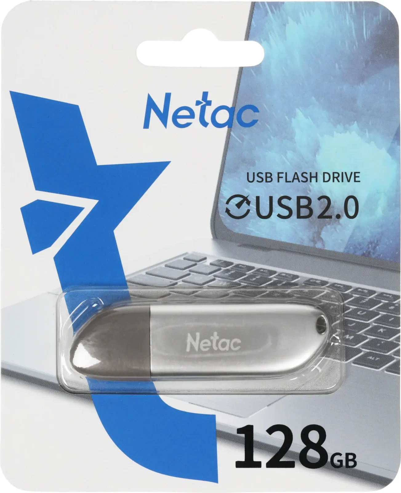 Флеш Диск Netac 128Gb U352 NT03U352N-128G-20PN USB2.0 серебристый, 128 ГБ - фото 6