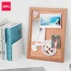 Доска пробковая Deli 8705 пробка желтый 34х23см деревянная рама - фото 7