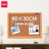 Доска пробковая Deli 8761 пробка желтый 30x40см деревянная рама - фото 5
