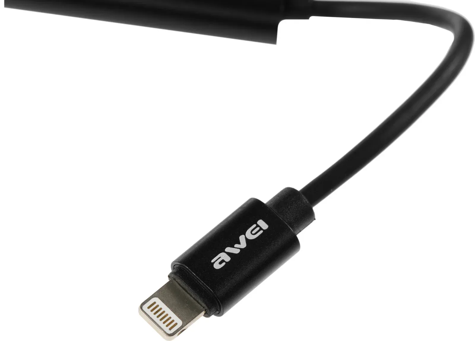 Переходник аудио Premier AWEI lightning/Jack 3.5 f 0.1м. черный CL-121 - фото 6