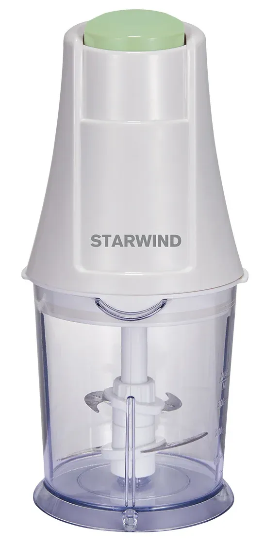 Измельчитель электрический Starwind SCP2010 1л. 300Вт белый/зеленый - фото 5