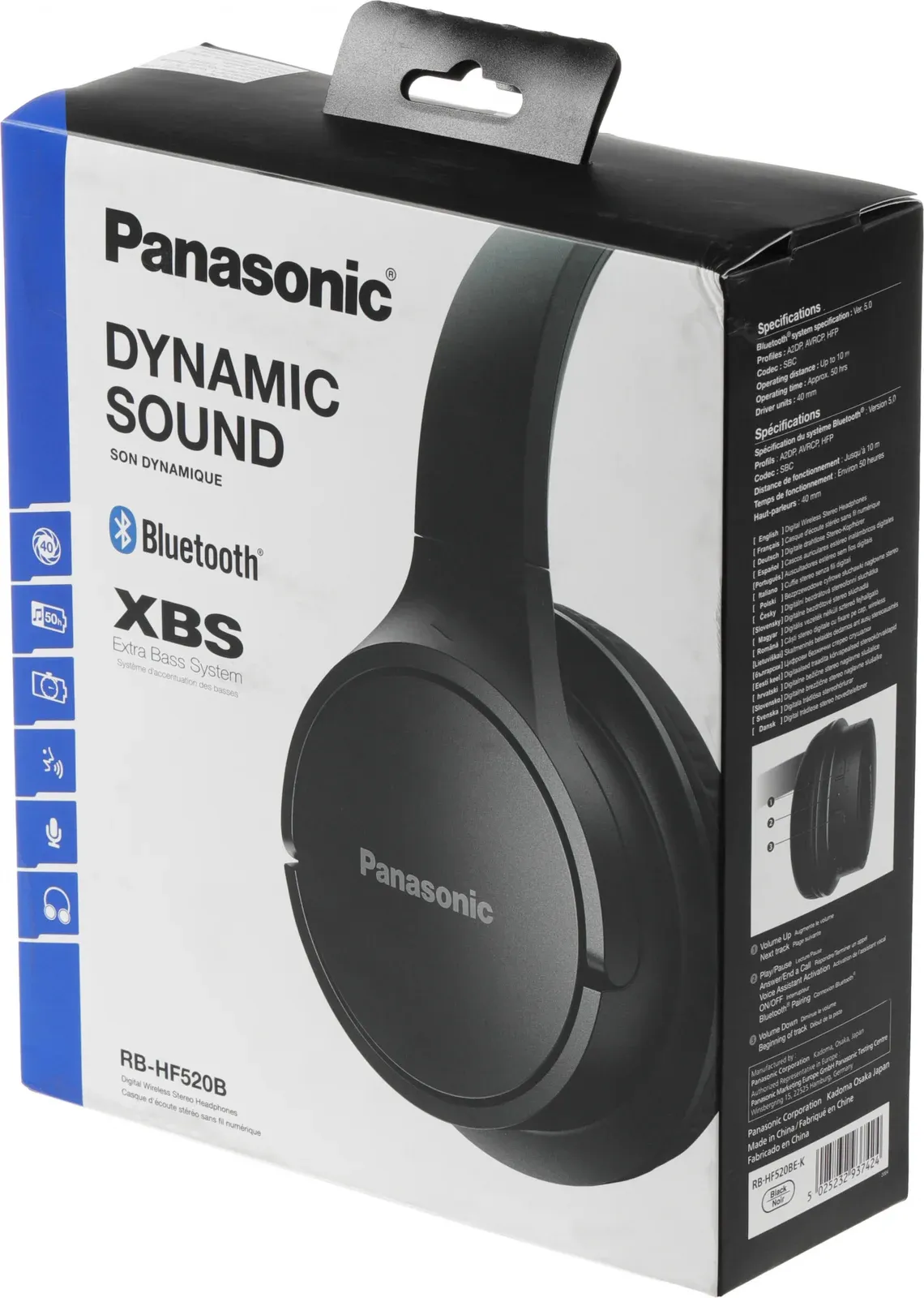 Наушники и гарнитуры PANASONIC RB-HF520BE-K - фото 1