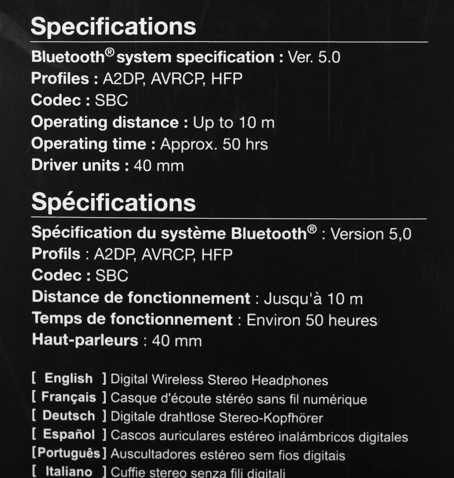 Гарнитура накладные Panasonic RB-HF520BE-K черный беспроводные bluetooth оголовье - фото 6