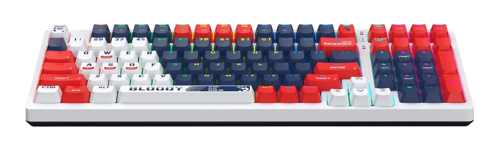 Клавиатура A4Tech S98 механическая синий USB for gamer LED SPORTS NAVY кабель 1.8м - фото 7