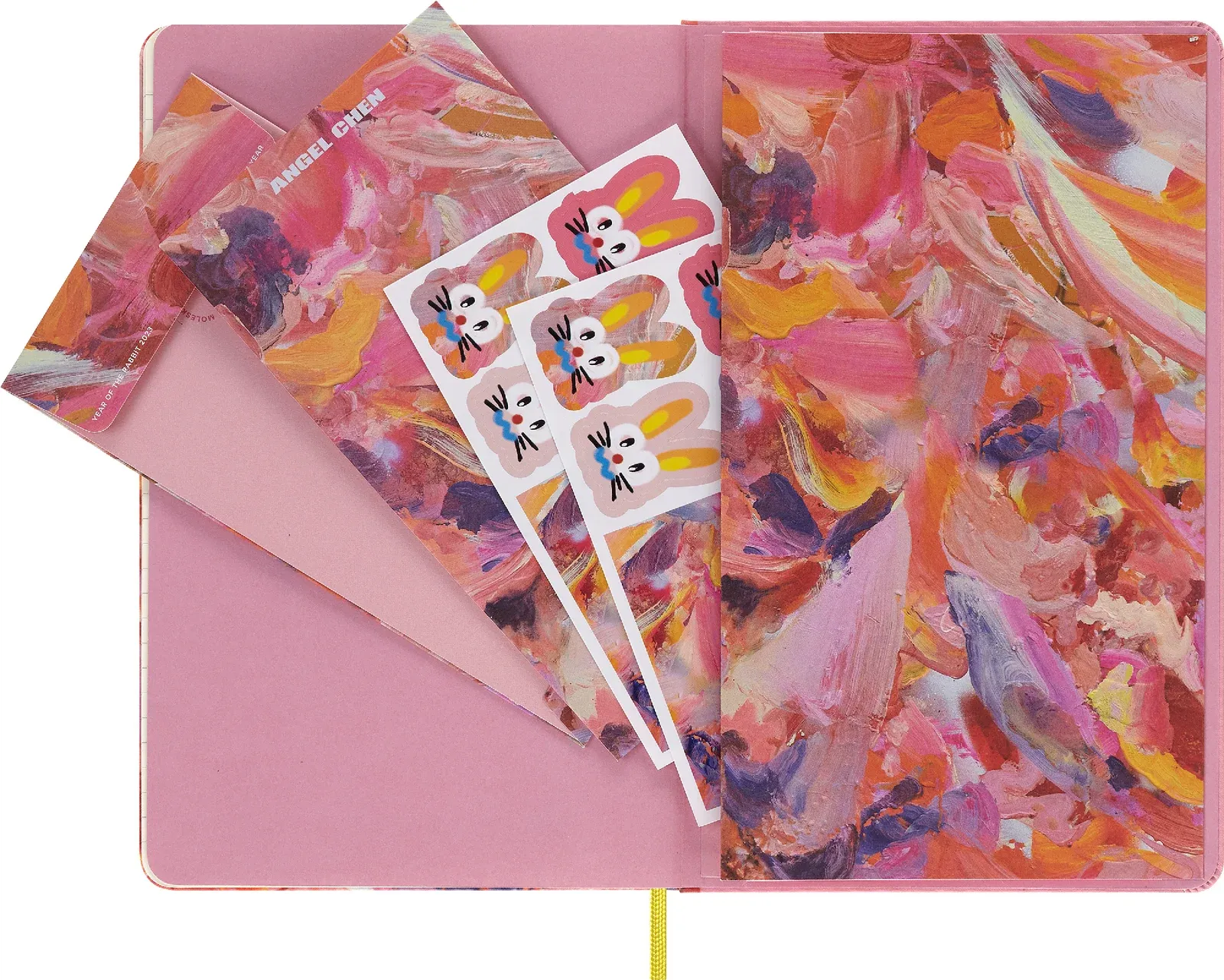 Блокнот Moleskine LIMITED EDITION YEAR OF THE RABBIT LECNYRABBITQP060A Large 130х210мм обложка текстиль 176стр. линейка розовый - фото 4