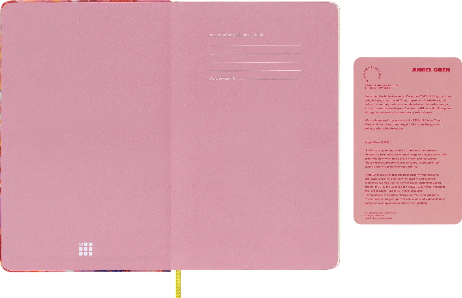 Блокнот Moleskine LIMITED EDITION YEAR OF THE RABBIT LECNYRABBITQP060A Large 130х210мм обложка текстиль 176стр. линейка розовый - фото 5