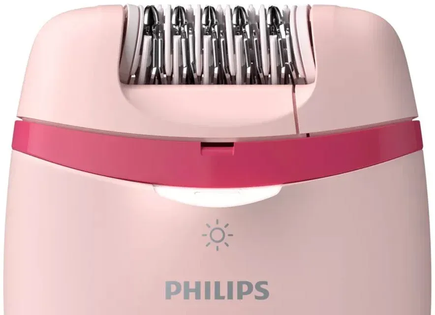 Эпилятор Philips BRE285/00 скор.:2 насад.:5 от электр.сети розовый/розовый - фото 4