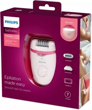 Эпилятор Philips BRE285/00 скор.:2 насад.:5 от электр.сети розовый/розовый - фото 8