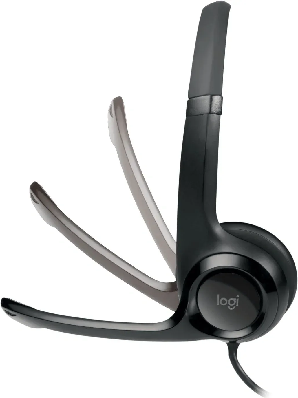 Наушники с микрофоном Logitech H390 черный 1.9м накладные USB оголовье 981-000803 - фото 1