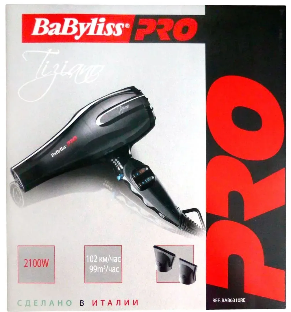 Фен Babyliss Pro Tiziano 2100Вт черный BAB6310RE - фото 4