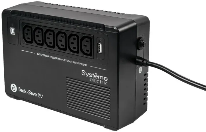 Источник бесперебойного питания Systeme Electriс BV BVSE600I 360Вт 600ВА черный - фото 7