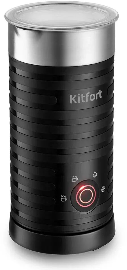 Капучинатор Kitfort КТ-7110 стационар. 550мл черный/серебристый - фото 4