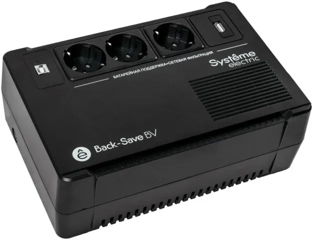 Источник бесперебойного питания Systeme Electriс BV BVSE600RS 360Вт 600ВА черный - фото 8