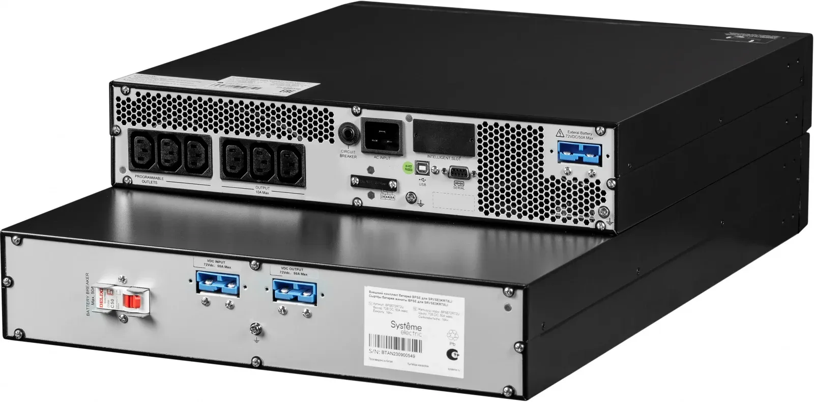 Источник бесперебойного питания Systeme Electriс SRV SRVSE2KRTXLI 1800Вт 2000ВА черный - фото 2