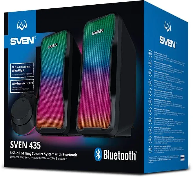 Колонки Sven 435 2.0 черный 10Вт BT - фото 7