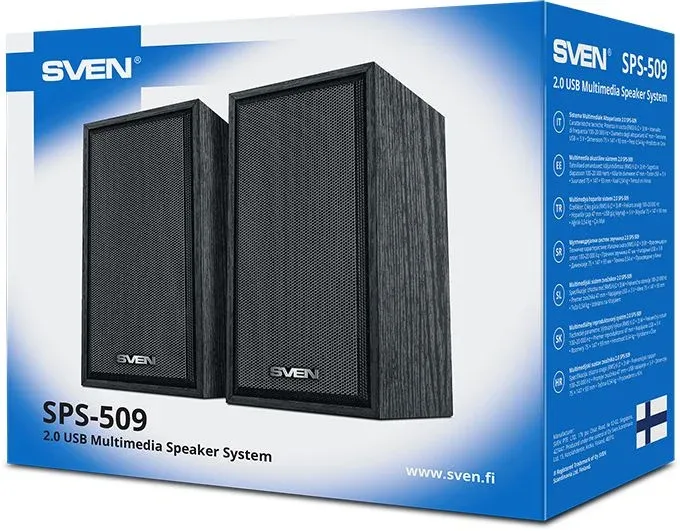 Активные 2.0 SVEN SPS-509 черный - фото 3