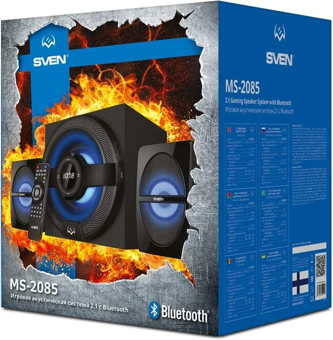 Колонки Sven MS-2085 2.1 черный 60Вт BT - фото 1