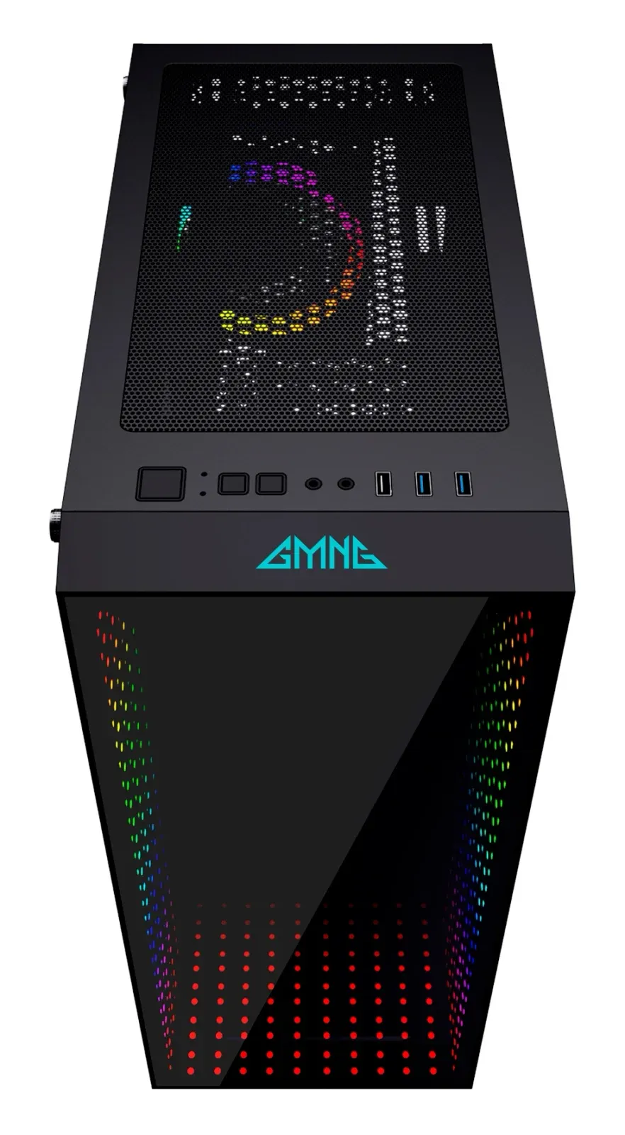 Корпус GMNG GG-CC120 черный без БП ATX 5x120mm 5x140mm 2xUSB2.0 1xUSB3.0 audio bott PSU - фото 3