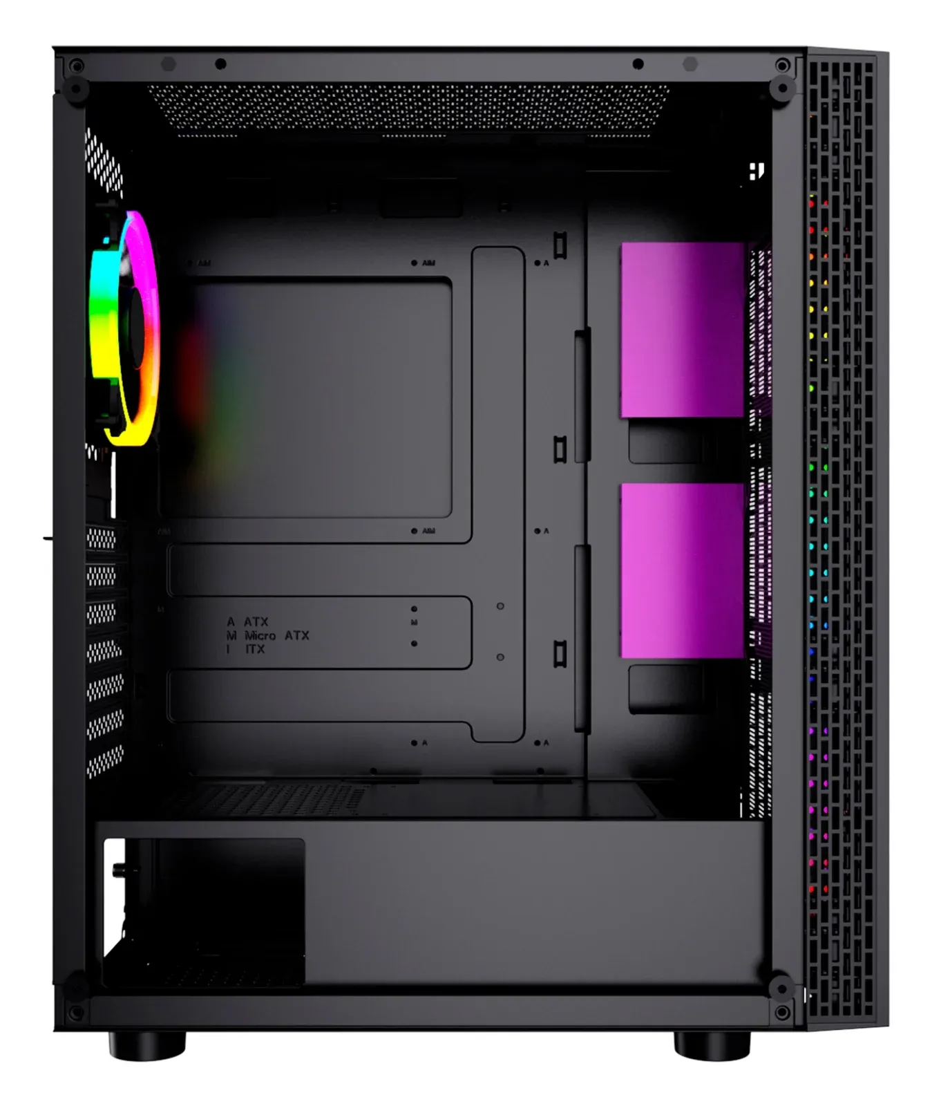 Корпус GMNG GG-CC120 черный без БП ATX 5x120mm 5x140mm 2xUSB2.0 1xUSB3.0 audio bott PSU - фото 5