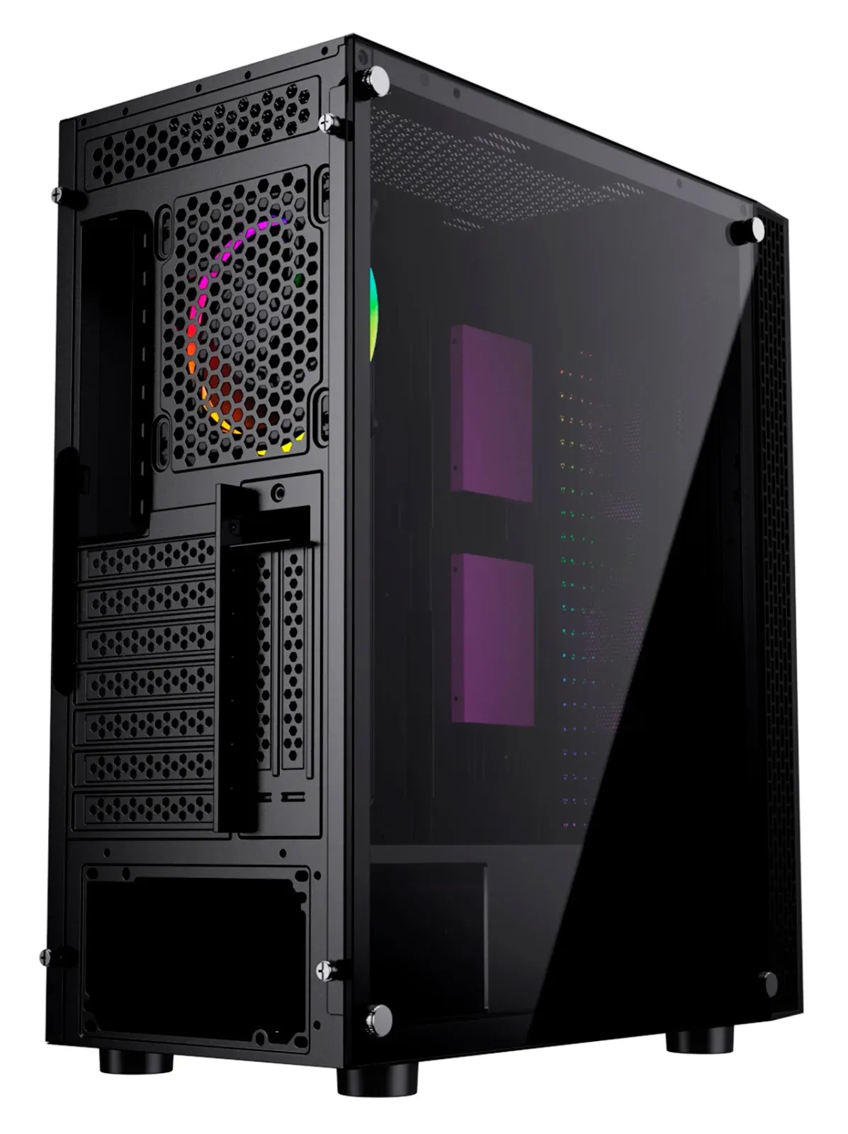 Корпус GMNG GG-CC120 черный без БП ATX 5x120mm 5x140mm 2xUSB2.0 1xUSB3.0 audio bott PSU - фото 6