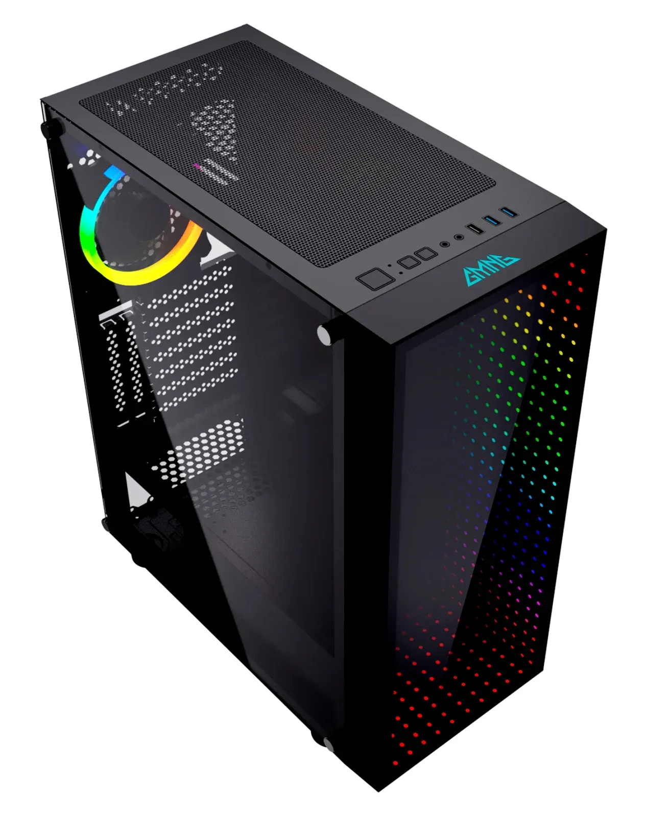 Корпус GMNG GG-CC120 черный без БП ATX 5x120mm 5x140mm 2xUSB2.0 1xUSB3.0 audio bott PSU - фото 8