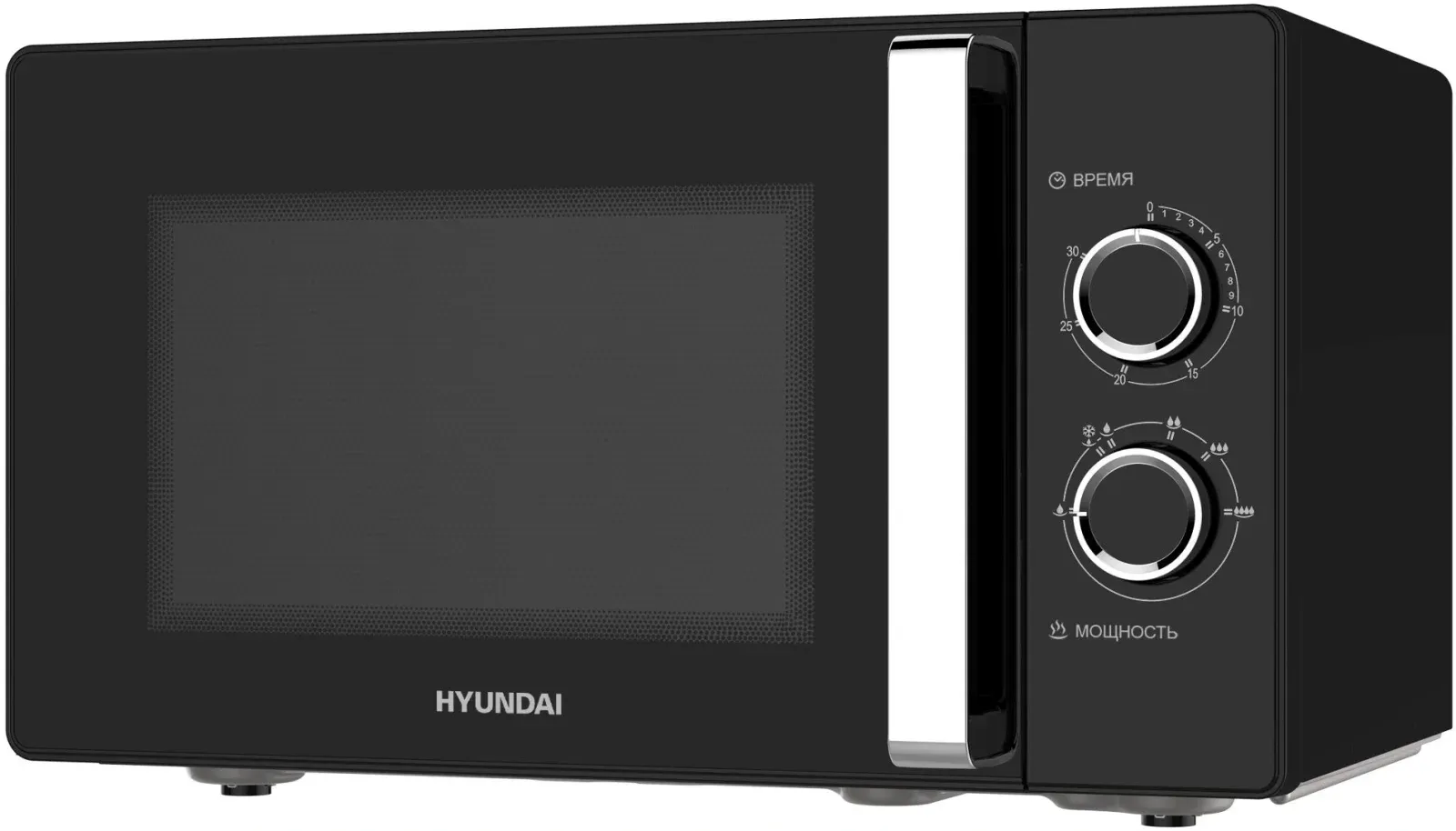 Микроволновая Печь Hyundai HYM-M2012 23л. 800Вт черный/хром, 23 л - фото 2