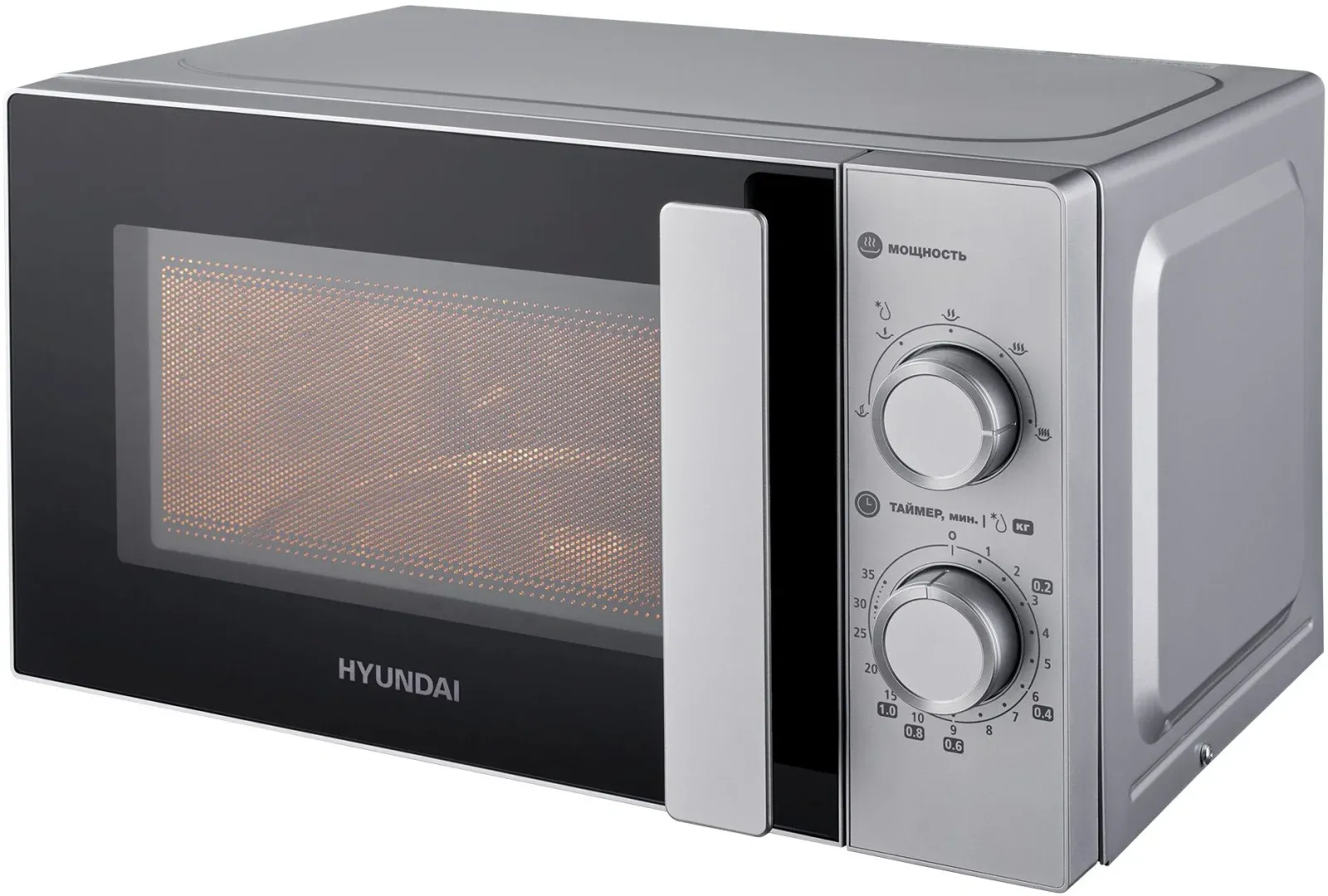 Микроволновая Печь Hyundai HYM-M2092 20л. 700Вт серебристый, 20 л - фото 2
