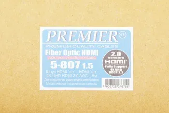 Кабель соединительный аудио-видео Premier 5-807 HDMI m/HDMI m 1.5м. черный 5-807 1.5 - фото 6