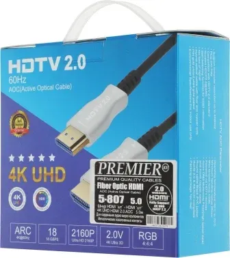 Кабель соединительный аудио-видео Premier 5-807 HDMI m/HDMI m 5м. черный 5-807 5.0 - фото 6