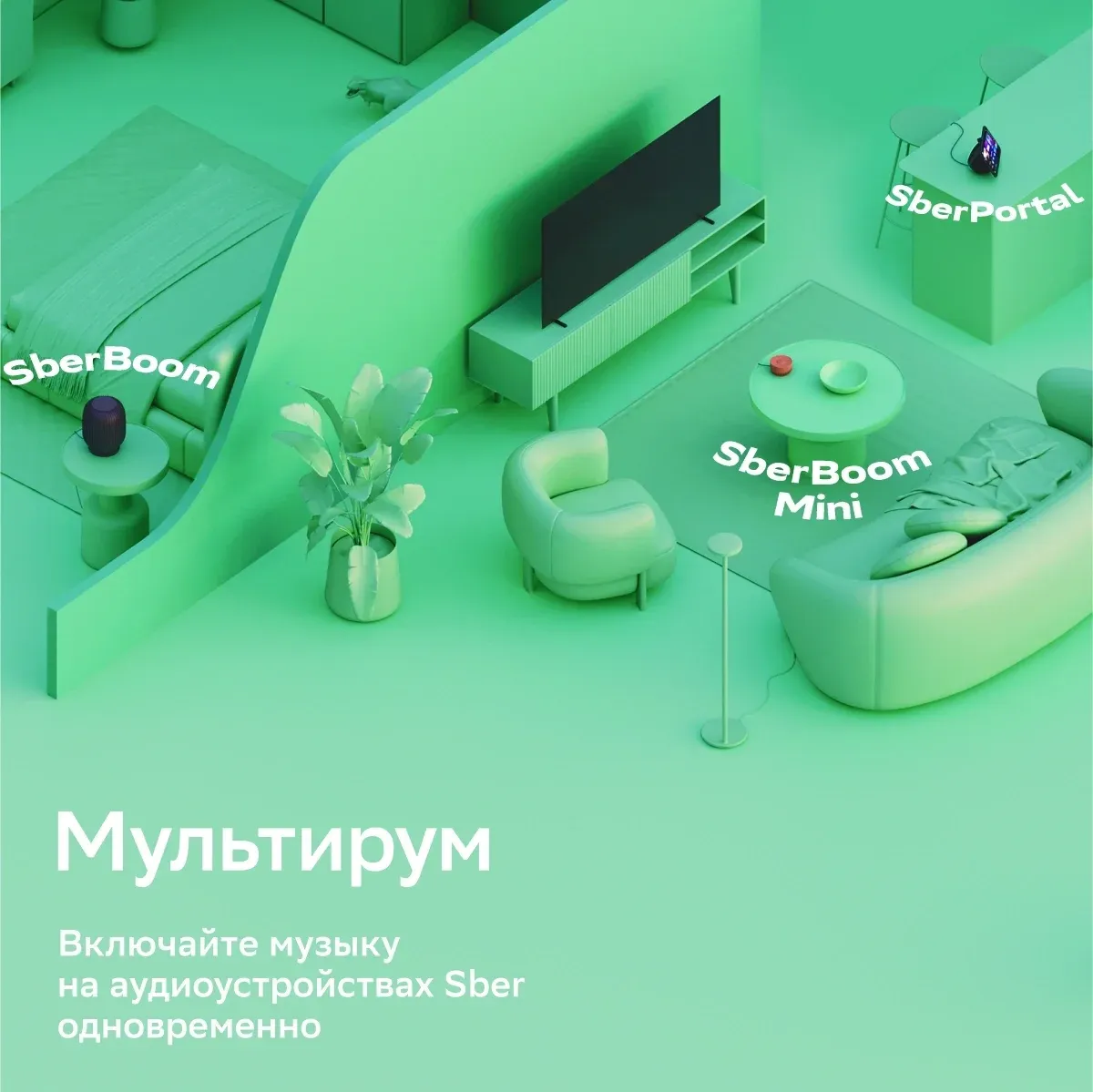 Умная колонка Sber Boom Mini SBDV-00095 Салют белый 5W 1.0 BT/Wi-Fi SBDV-00095G - фото 7