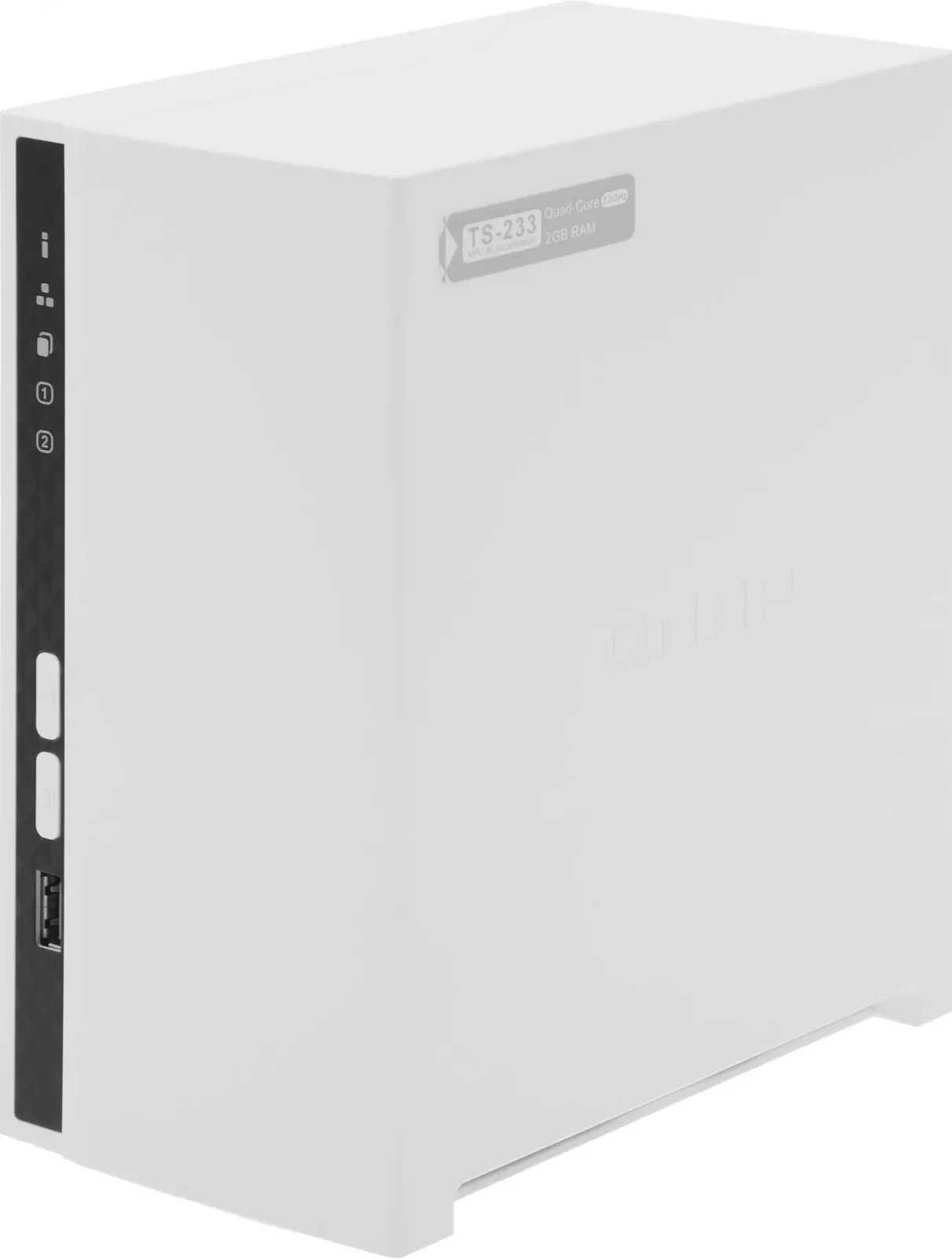 Сетевое хранилище NAS Qnap TS-233 2-bay настольный Cortex-A55 RK3568B2, белый - фото 1