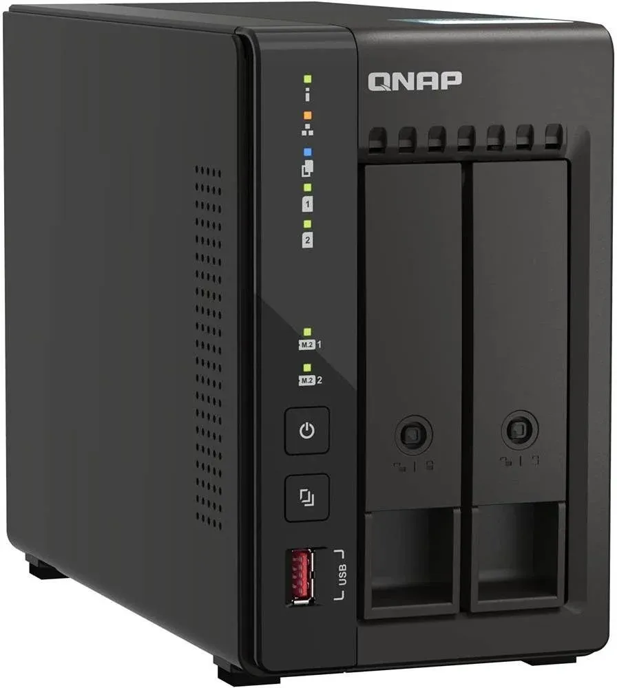Сетевое хранилище NAS Qnap Original TS-253E-8G 2-bay настольный Celeron J6412, черный - фото 1