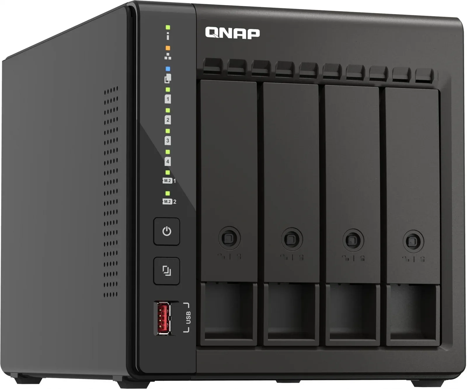 Сетевое хранилище NAS Qnap Original TS-453E-8G 4-bay настольный Celeron J6412, черный - фото 3