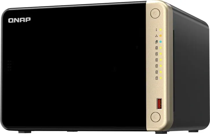 Сетевое хранилище NAS Qnap Original TS-664-8G 6-bay настольный Celeron N5095, черный - фото 5