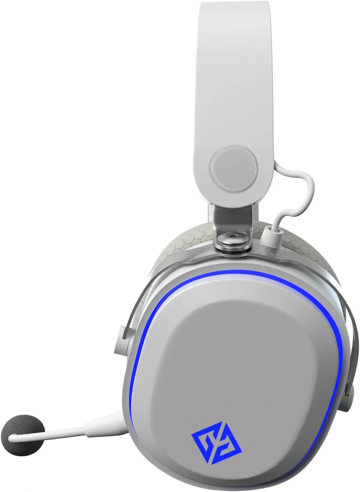 Наушники с микрофоном GMNG GG-HS405W белый мониторные BT/Radio/3.5mm оголовье 1899880 - фото 6