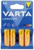 Батарея Varta Longlife LR6 Alkaline AA 4шт блистер - фото 3