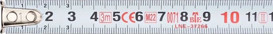 Рулетка строительная Amo R303 дл.полотна 3м изм.шкала в см зацеп простой красный/черный 851506 - фото 4
