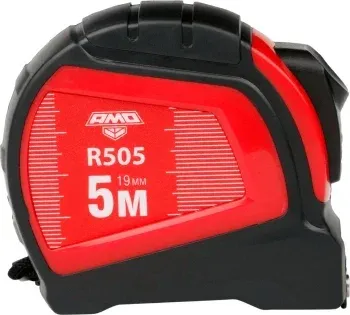 Рулетка строительная Amo R505 дл.полотна 5м изм.шкала в см зацеп простой красный/черный 851650 - фото 6