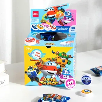Ластик Deli EH318 Super Wings 30х10мм ассорти - фото 5