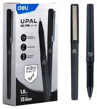Ручка гелев. Deli Upal EG61-BK черн d=1мм черн. черн. - фото 6