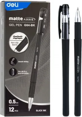 Ручка гелев. Deli Arris EG64-BK черн d=0.5мм черн. черн. - фото 6