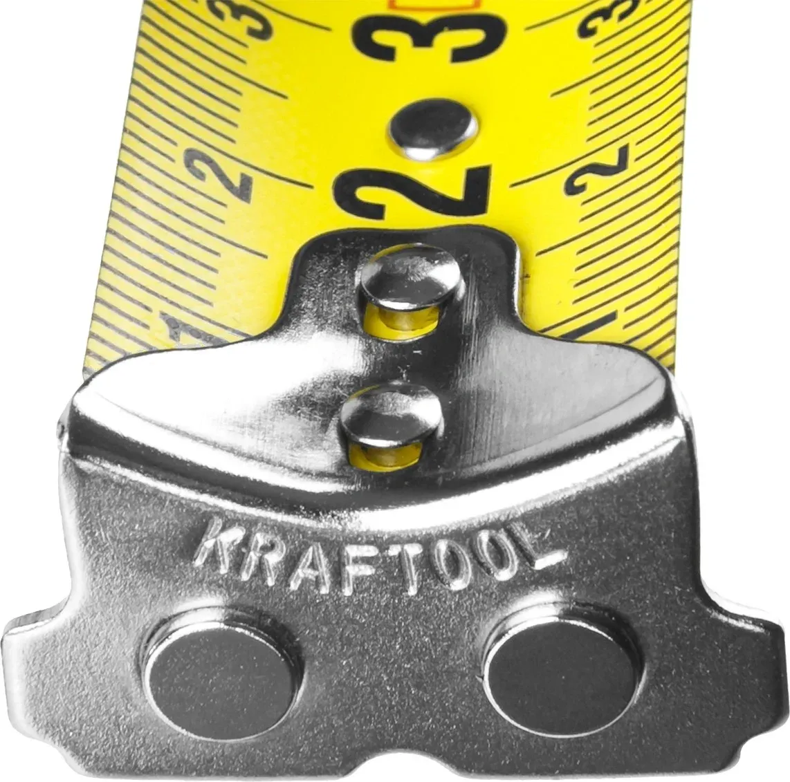 Рулетка строительная Kraftool Grand дл.полотна 5м изм.шкала в см зацеп магнитный зеленый 34022-05-25 - фото 2