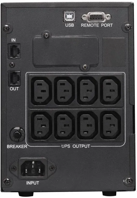 Источник бесперебойного питания Powercom Smart King Pro+ SPT-1000-II LCD 800Вт 1000ВА черный - фото 3