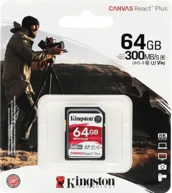 Флеш карта SDXC 64GB Kingston SDR2/64GB Canvas React Plus w/o adapter - фото 8