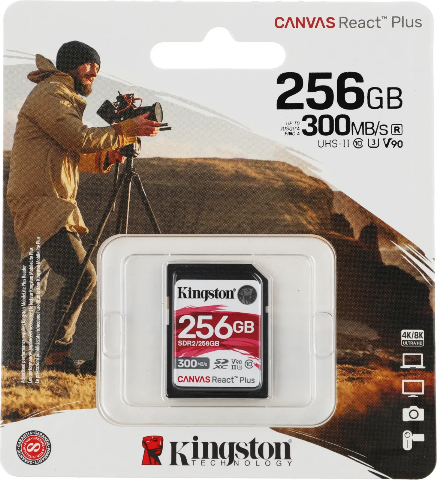 Флеш карта SDXC 256GB Kingston SDR2/256GB Canvas React Plus w/o adapter - фото 3