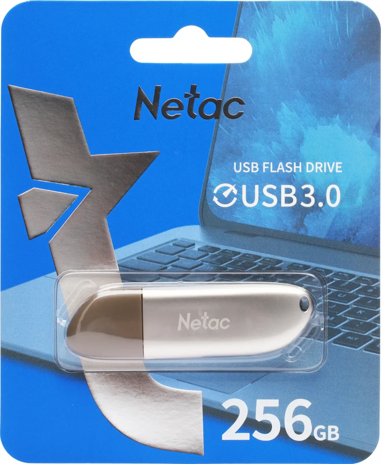 Флеш Диск Netac 256Gb U352 NT03U352N-256G-30PN USB3.0 серебристый, 256 ГБ - фото 6