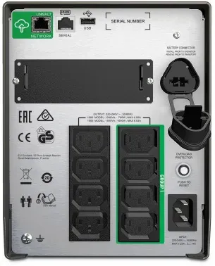 Источник бесперебойного питания APC Smart-UPS SMT1500IC 1000Вт 1500ВА черный - фото 6