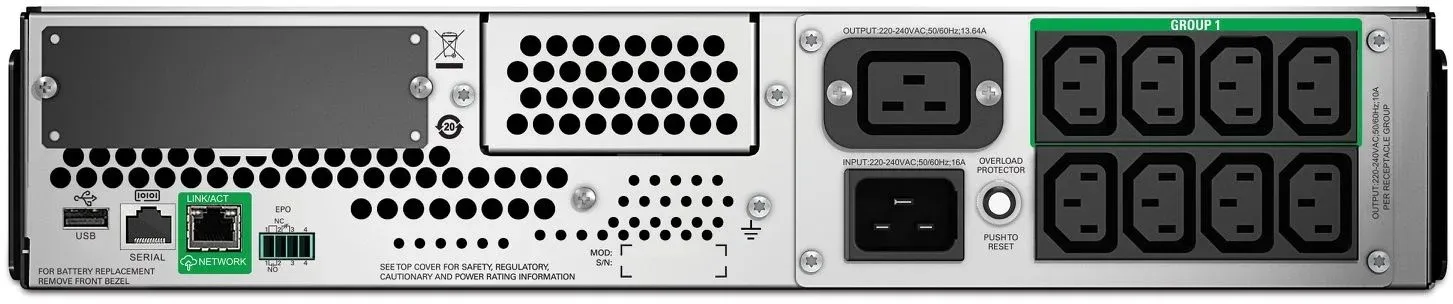 Источник бесперебойного питания APC Smart-UPS SMT3000RMI2UC 2700Вт 3000ВА черный - фото 2