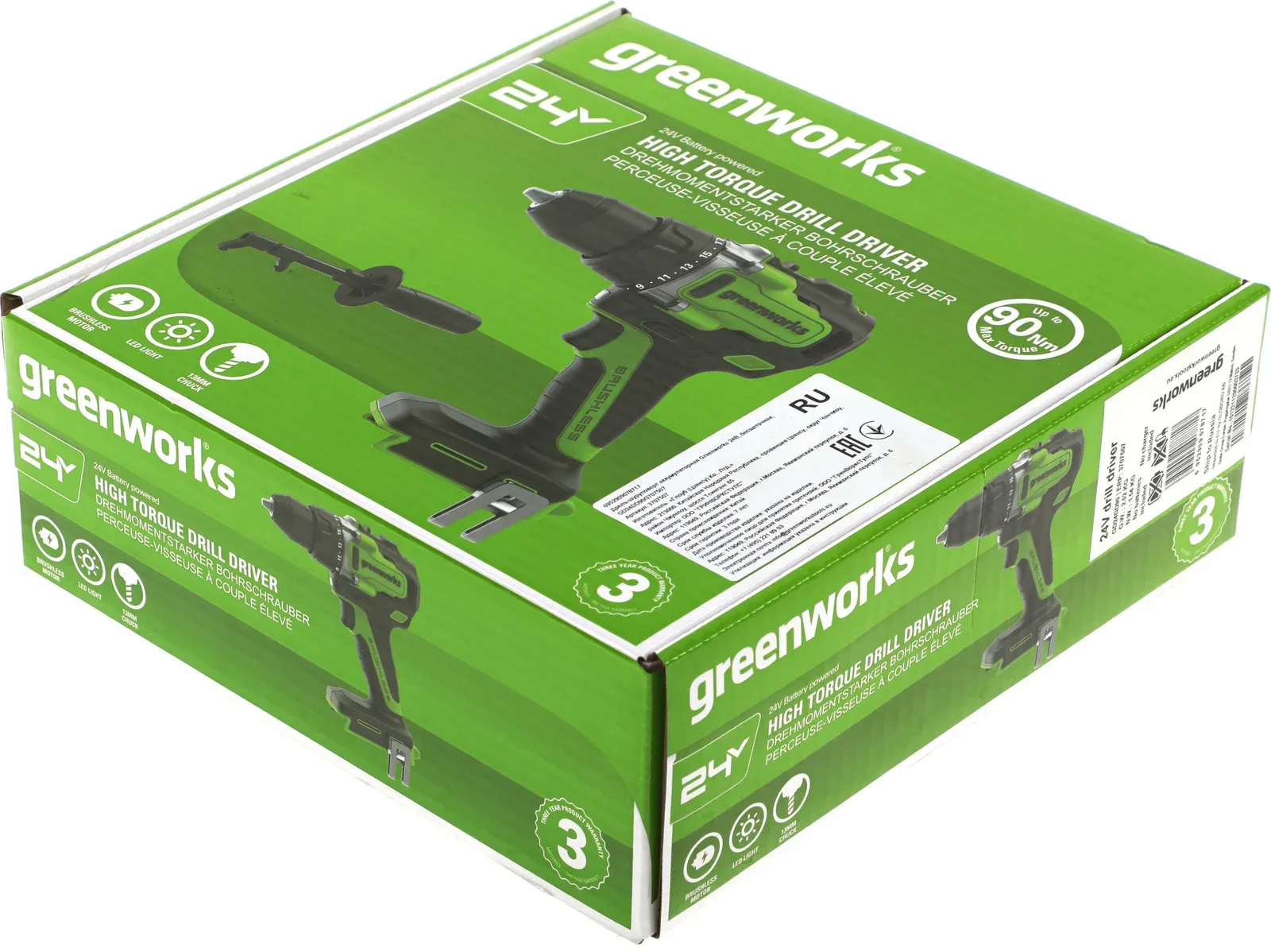 Шуруповерты GREENWORKS GD24DD90 - фото 2